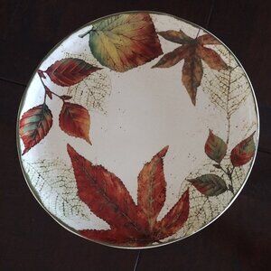Set of 5 Pier 1 ASHEVILLE 11" Fall Leaves Dinner Plates - RETIRED!